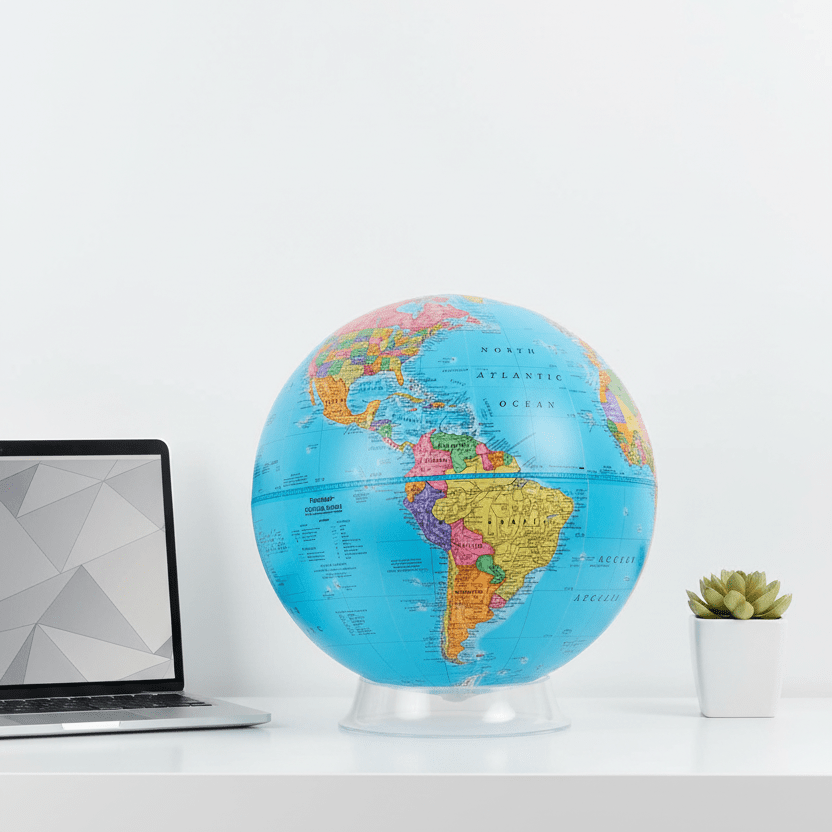 Replogle Apollo 9 - Inch Blue Ocean Free - Mount Desktop Globe - Globes for Kids - GlobeStore.com - 50518