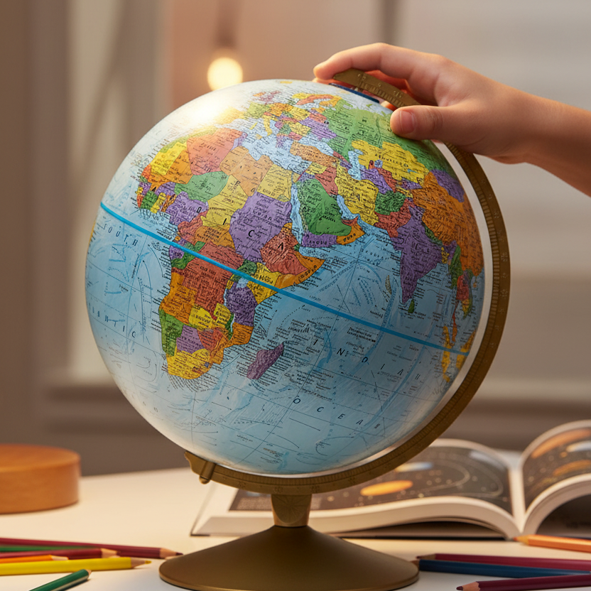 Replogle Explorer 12 - Inch Blue Ocean Raised Relief Desktop Globe - Globes for Kids - GlobeStore.com - 30501