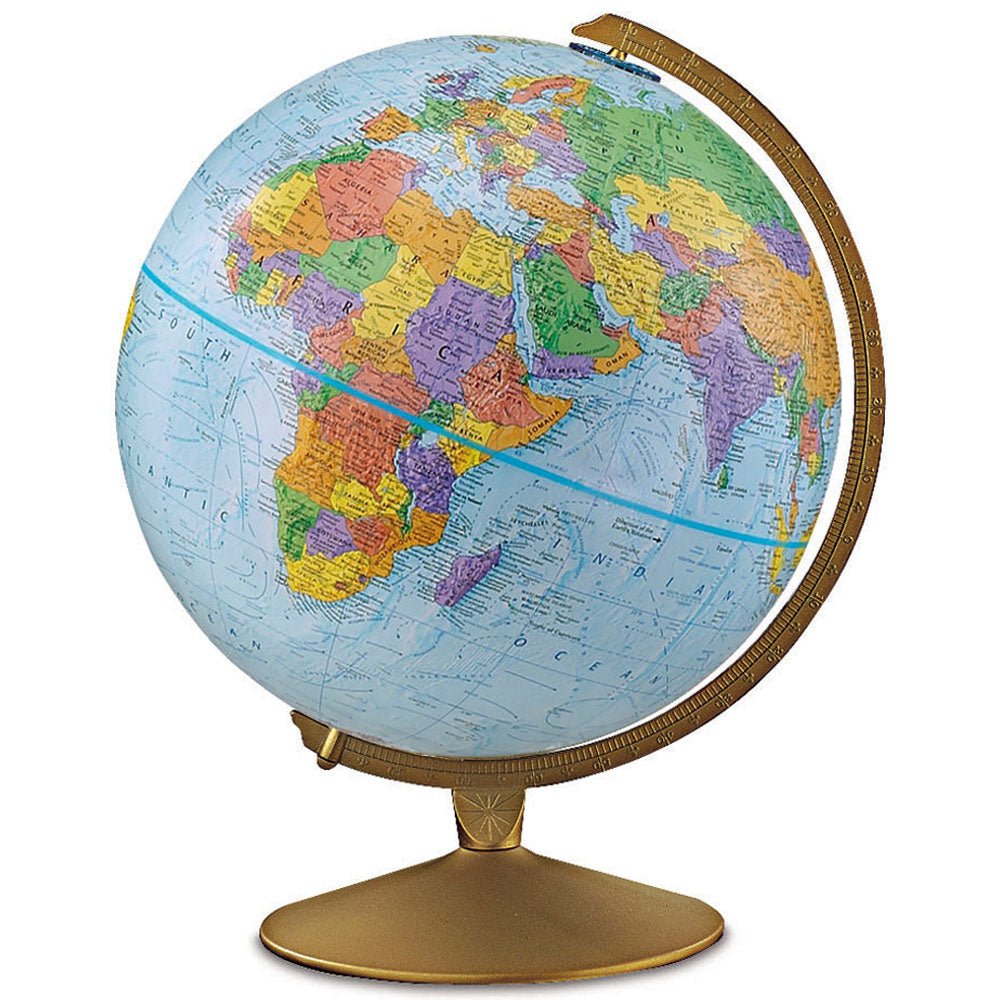 Replogle Explorer 12 - Inch Blue Ocean Raised Relief Desktop Globe - Globes for Kids - GlobeStore.com - 30501