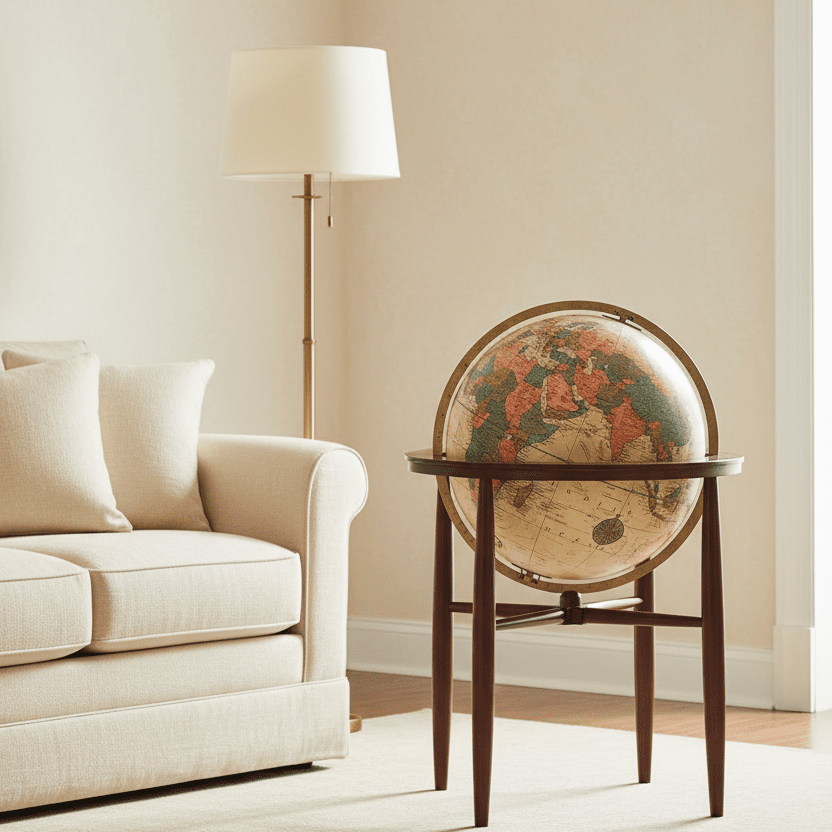 Replogle Finley 20 - Inch Antique Ocean Illuminated Floor Globe - Floor Globes - GlobeStore.com - 65032