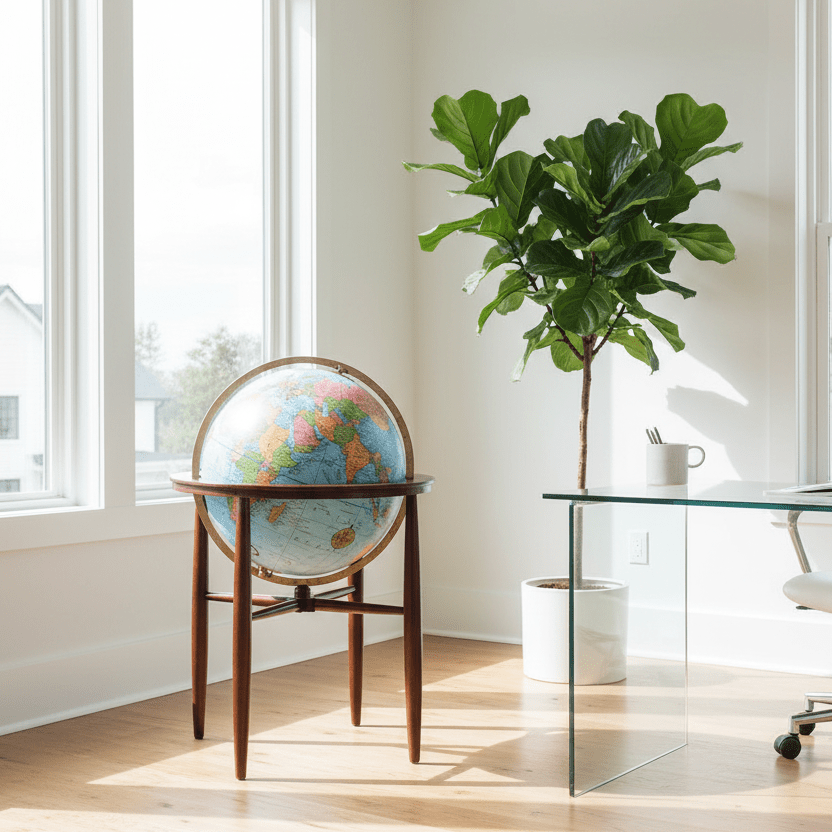 Replogle Finley 20 - Inch Blue Ocean Illuminated Floor Globe - Floor Globes - GlobeStore.com - 65132