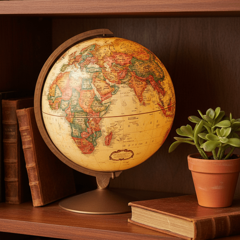 Replogle Franklin 12 - Inch Antique Ocean Raised Relief Desktop Globe - Desk Globes - GlobeStore.com - 31501