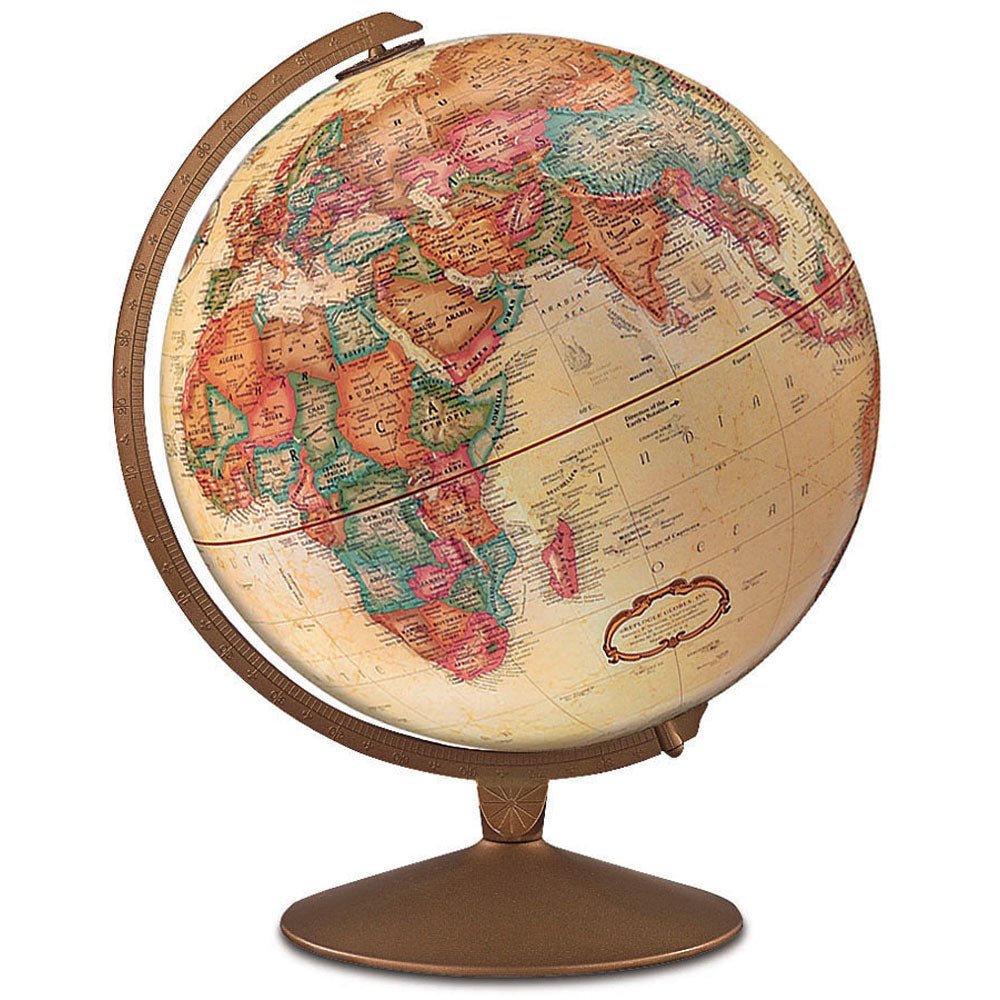 Replogle Franklin 12 - Inch Antique Ocean Raised Relief Desktop Globe - Desk Globes - GlobeStore.com - 31501