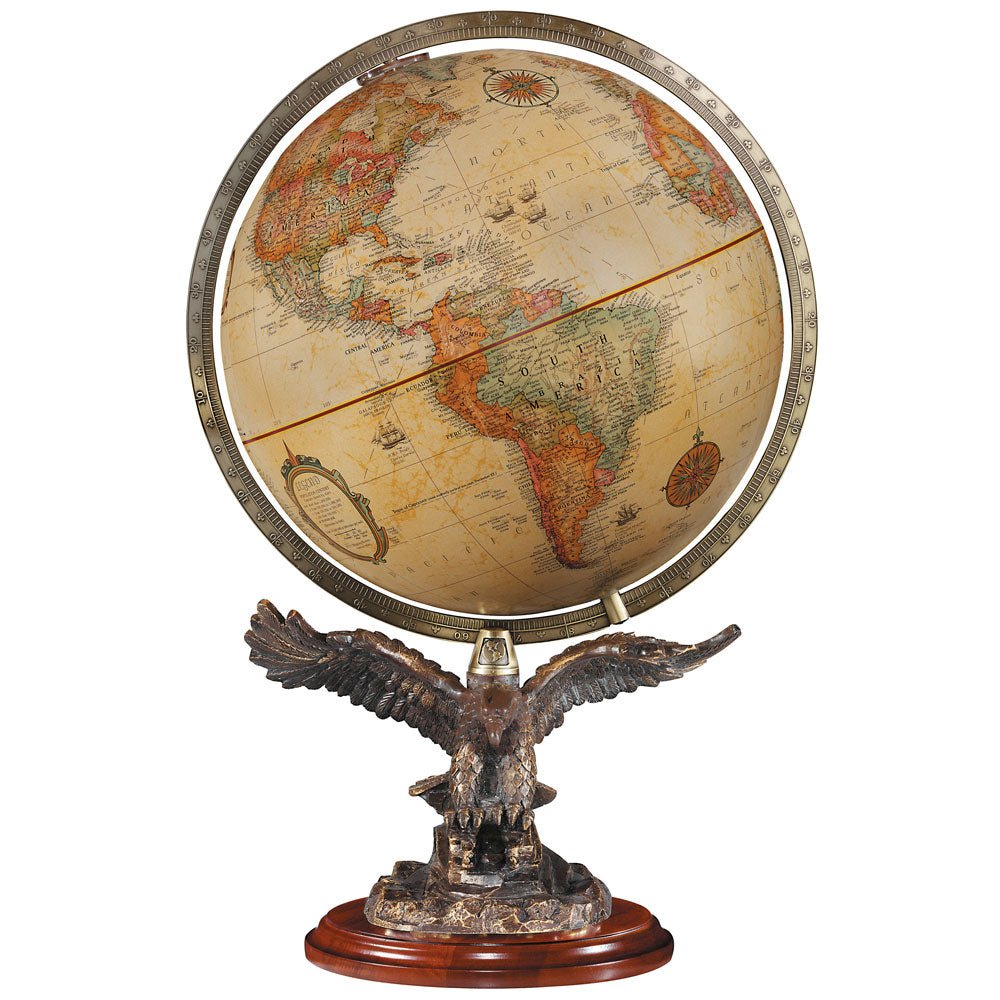 Replogle Freedom 12 - Inch Antique Ocean Desktop Globe with Eagle Stand - Desk Globes - GlobeStore.com - 31638
