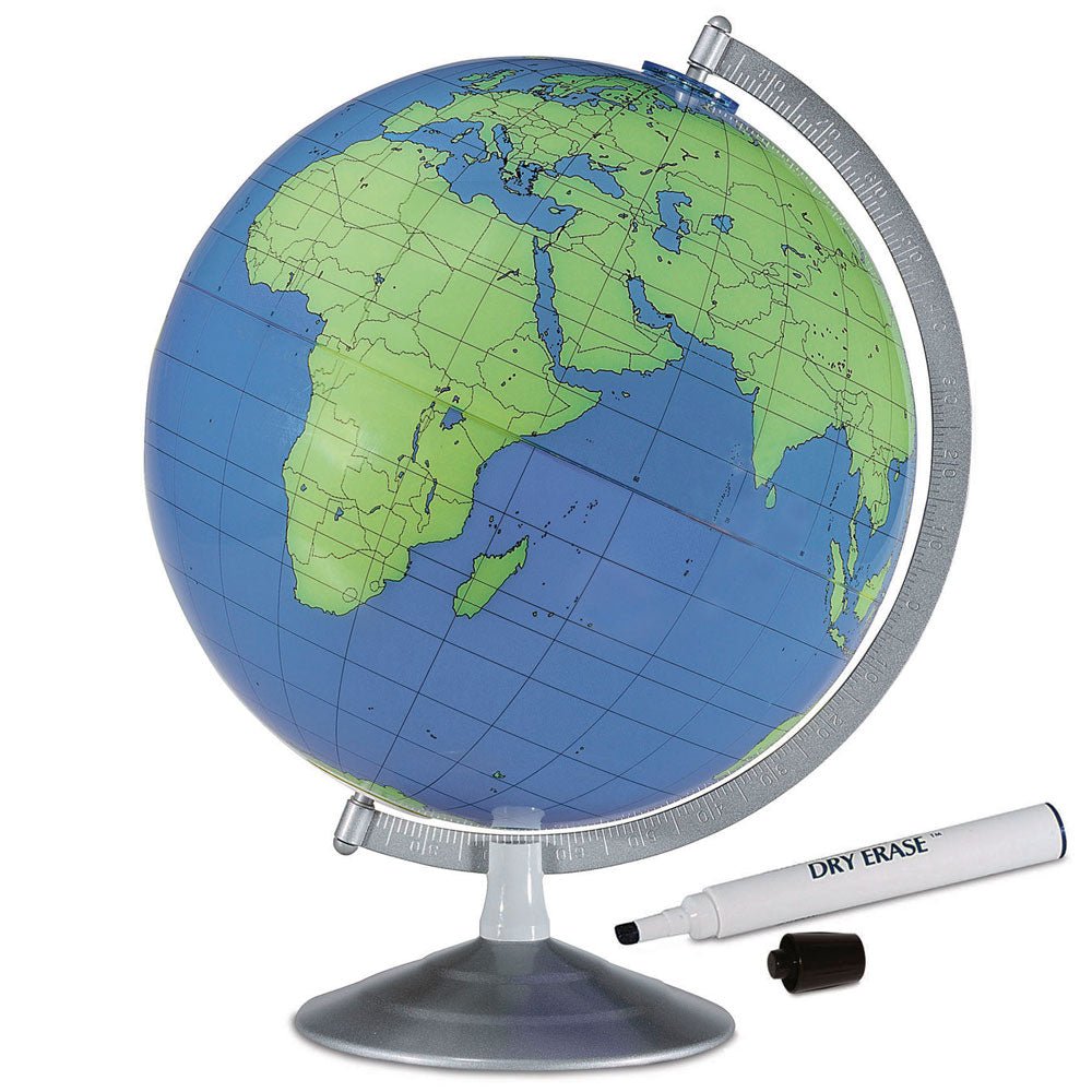 Replogle Geographer 12 - Inch Write - and - Erase Desktop Globe - Globes for Kids - GlobeStore.com - 81506