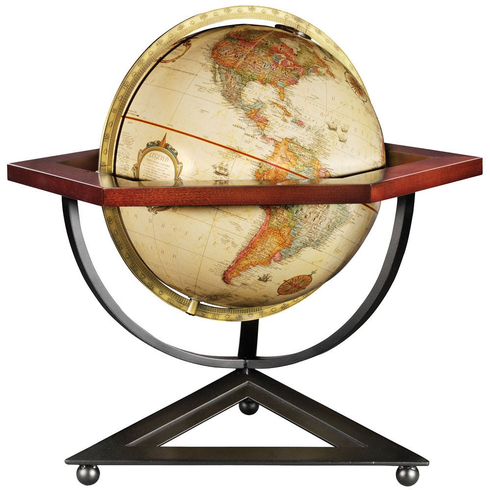 Replogle Hexagon 12 - Inch Antique Ocean Desktop Globe (Frank Lloyd Wright Collection) - Desk Globes - GlobeStore.com - 31821