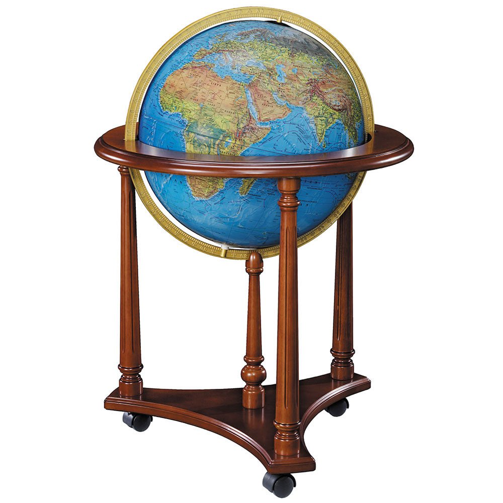 Replogle Lafayette 16 - Inch Blue Ocean Illuminated Floor Globe - Floor Globes - GlobeStore.com - 64105