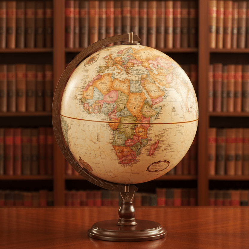 Replogle Lenox 12 - Inch Antique Ocean Raised Relief Desktop Globe - Desk Globes - GlobeStore.com - 31536