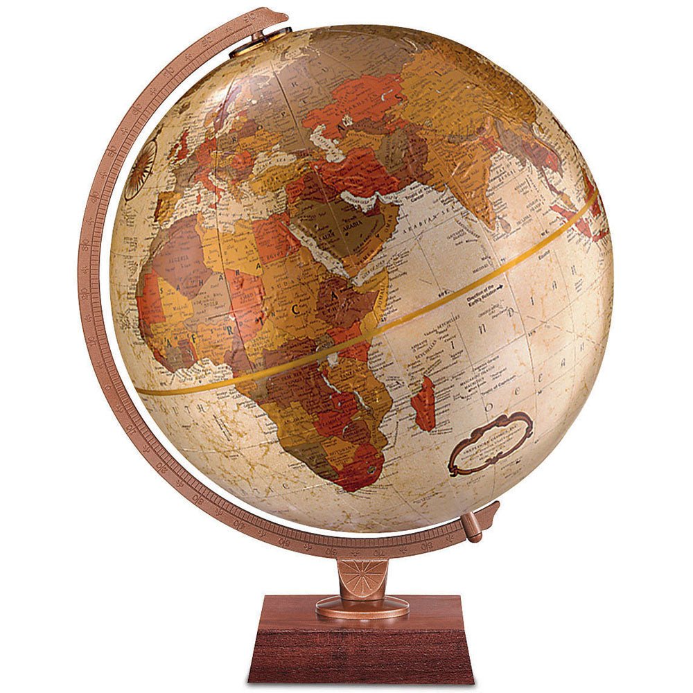 Replogle Northwoods 12 - Inch Bronze Metallic Raised Relief Desktop Globe - Desk Globes - GlobeStore.com - 37527