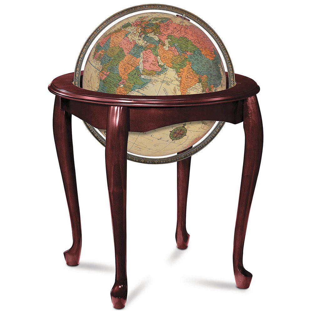 Replogle Queen Anne 16 - Inch Antique Ocean Illuminated Floor Globe - Floor Globes - GlobeStore.com - 64036
