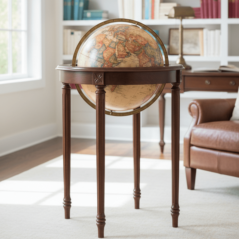 Replogle Regency 16 - Inch Antique Ocean Raised Relief Floor Globe - Floor Globes - GlobeStore.com - 22720