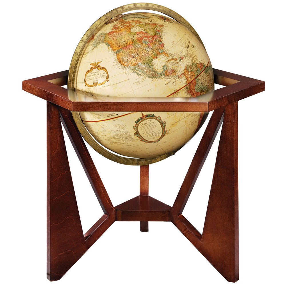 Replogle San Marcos 12 - Inch Antique Ocean Desktop Globe (Frank Lloyd Wright Collection) - Desk Globes - GlobeStore.com - 31819