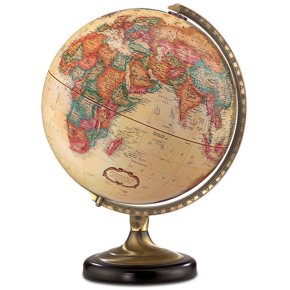 Replogle Sierra 12 - Inch Antique Ocean Raised Relief Desktop Globe - Desk Globes - GlobeStore.com - 31516