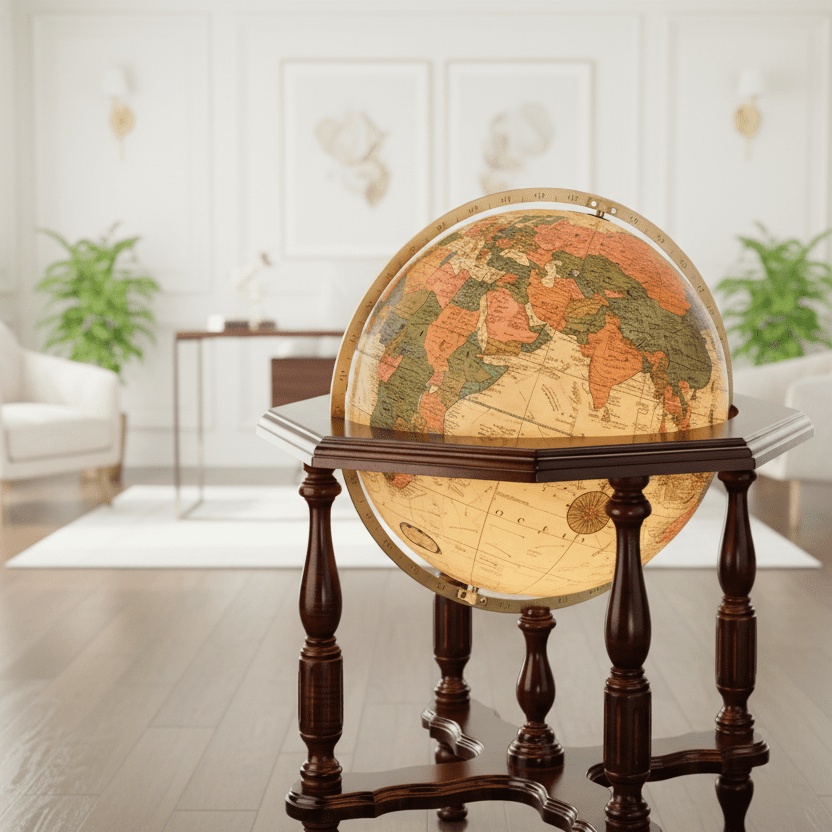 Replogle Statesman 20 - Inch Antique Ocean Illuminated Floor Globe - Floor Globes - GlobeStore.com - 65025