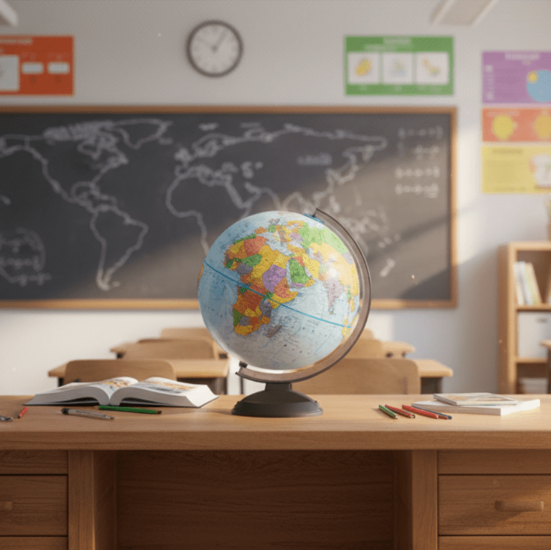 Replogle Traveler 12 - Inch Blue Ocean Raised Relief Desktop Globe - Globes for Kids - GlobeStore.com - 30513