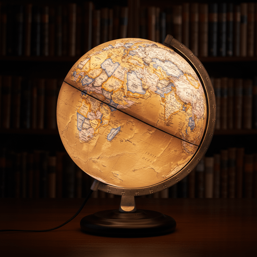 Waypoint Geographic Ambassador Plus 12 - Inch Illuminated Desktop Globe - Desk Globes - GlobeStore.com - WP21007
