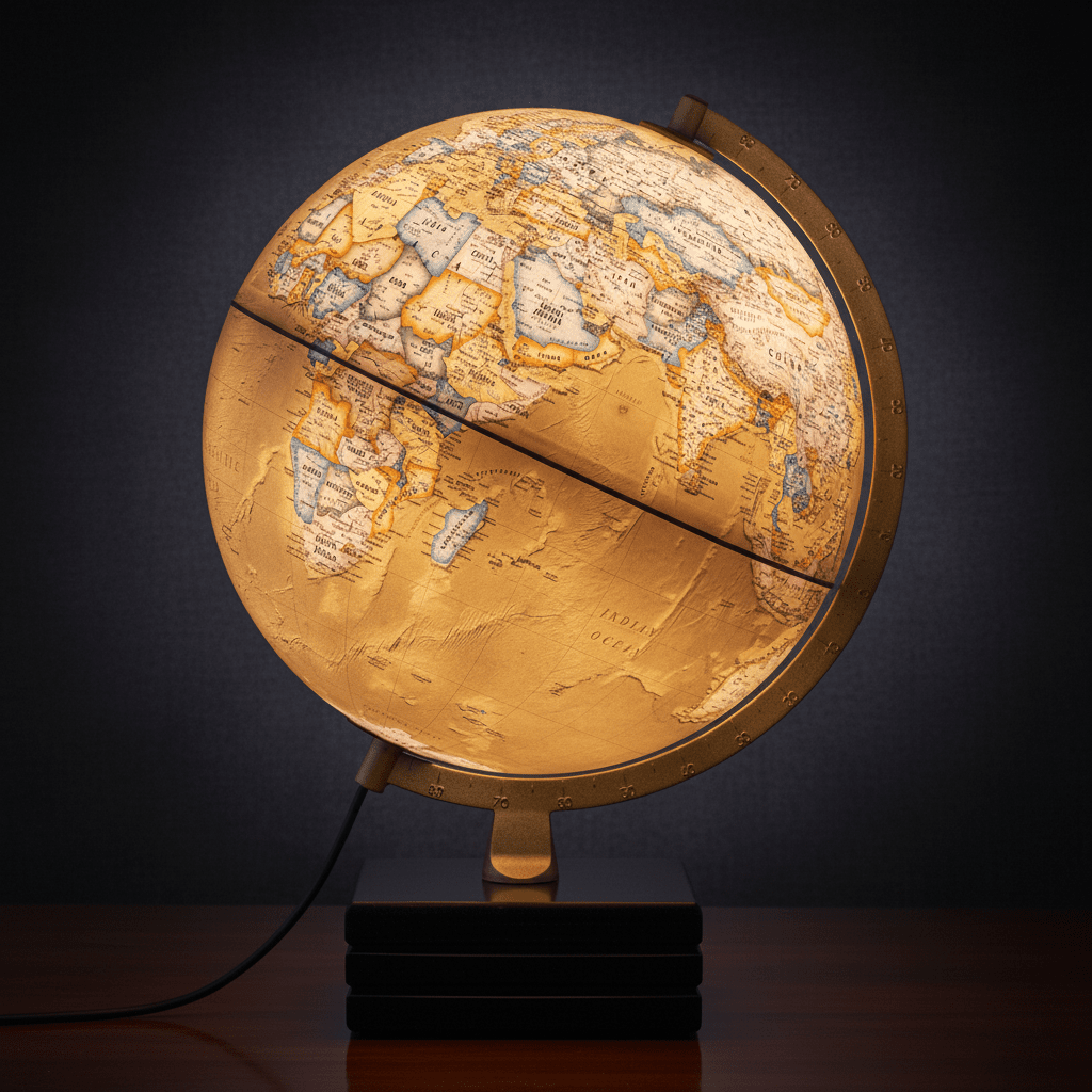 Waypoint Geographic Horizon Plus 12 - Inch Illuminated Desktop Globe - Desk Globes - GlobeStore.com - WP21006