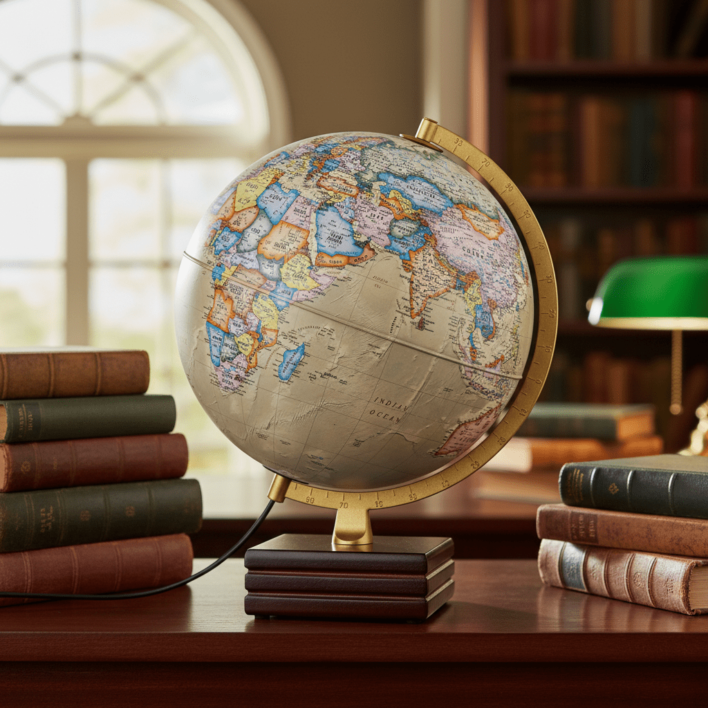 Waypoint Geographic Horizon Plus 12 - Inch Illuminated Desktop Globe - Desk Globes - GlobeStore.com - WP21006
