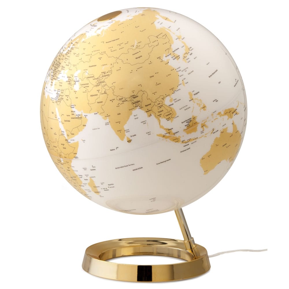 Waypoint Geographic Light & Color Designer Series 12 - Inch Illuminated Globe - Gold - Desk Globes - GlobeStore.com - WP40002