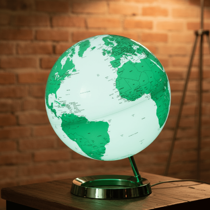 Waypoint Geographic Light & Color Designer Series 12 - Inch Illuminated Globe - Hot Green - Desk Globes - GlobeStore.com - WP40011