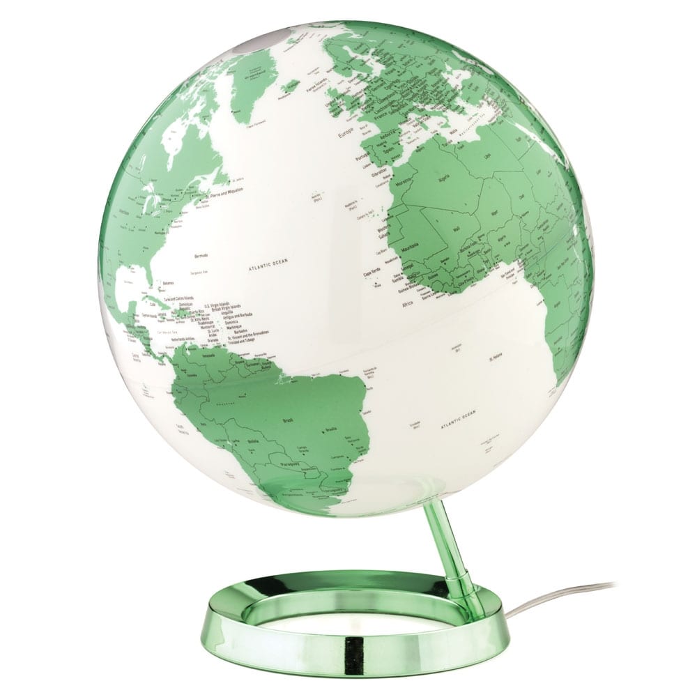 Waypoint Geographic Light & Color Designer Series 12 - Inch Illuminated Globe - Hot Green - Desk Globes - GlobeStore.com - WP40011