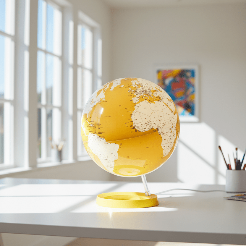 Waypoint Geographic Light & Color Designer Series 12 - Inch Illuminated Globe - Yellow - Desk Globes - GlobeStore.com - WP40008