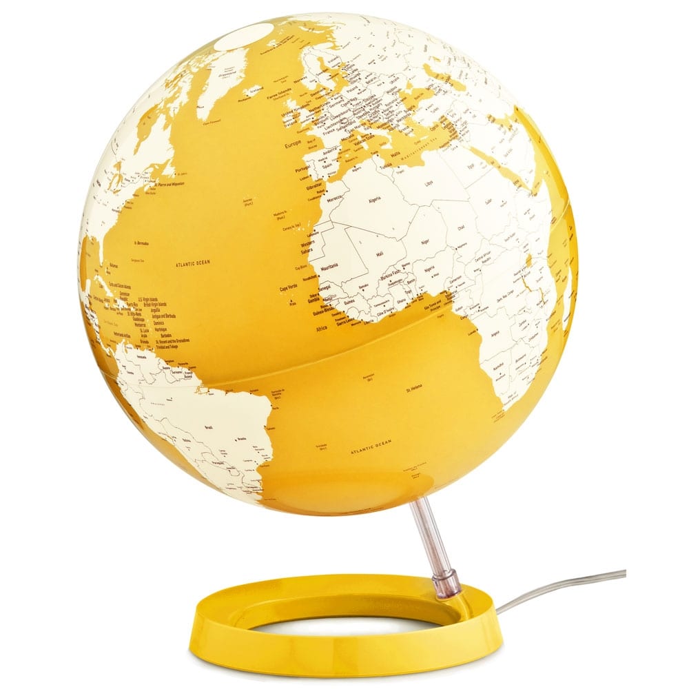 Waypoint Geographic Light & Color Designer Series 12 - Inch Illuminated Globe - Yellow - Desk Globes - GlobeStore.com - WP40008