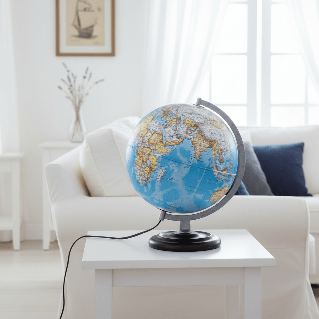 Waypoint Geographic Mariner Plus 12 - Inch Illuminated Desktop Globe - Desk Globes - GlobeStore.com - WP21011