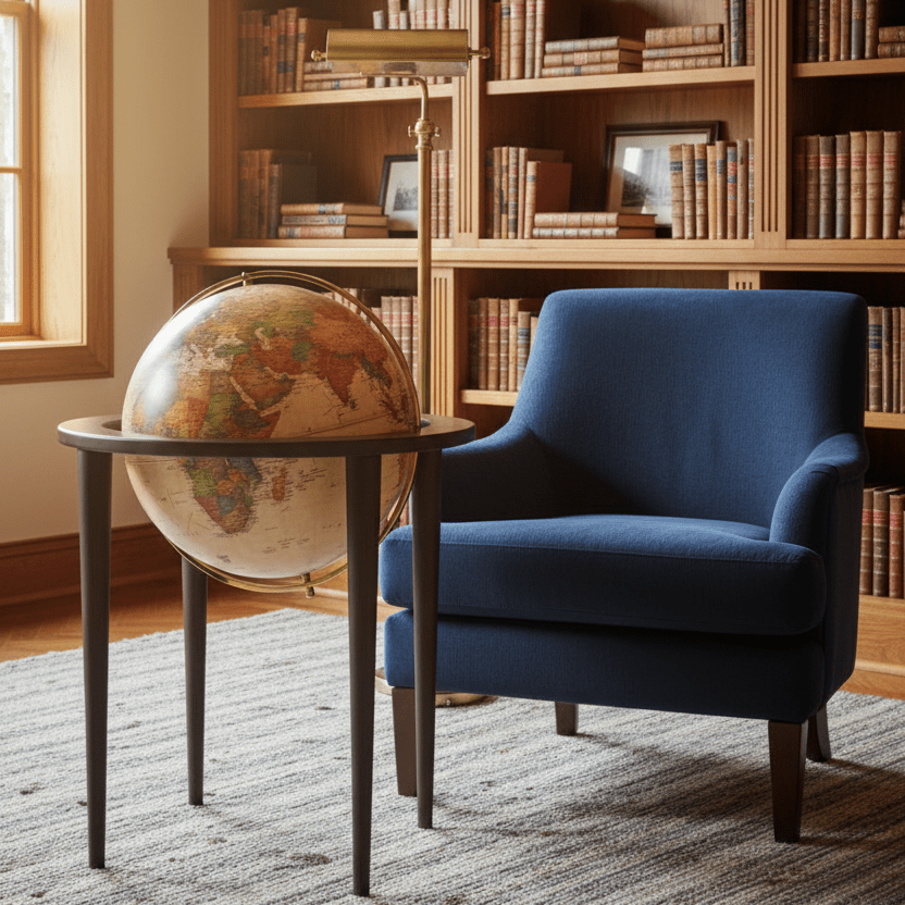 Waypoint Geographic Normandy 16 - Inch Antique Ocean Floor Globe - Floor Globes - GlobeStore.com - WP61115