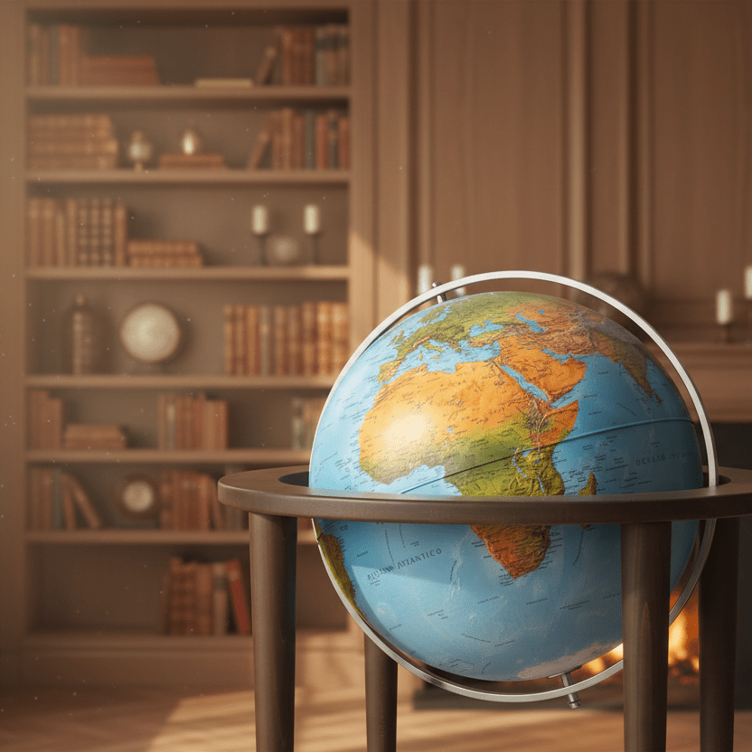 Waypoint Geographic Normandy 16 - Inch Blue Ocean Floor Globe - Floor Globes - GlobeStore.com - WP61114