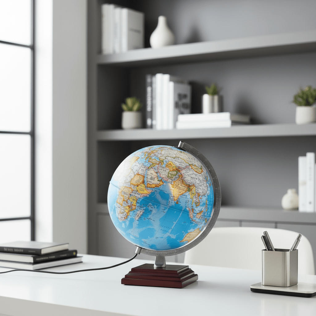 Waypoint Geographic Odyssey Plus 12 - Inch Illuminated Desktop Globe - Desk Globes - GlobeStore.com - WP21008
