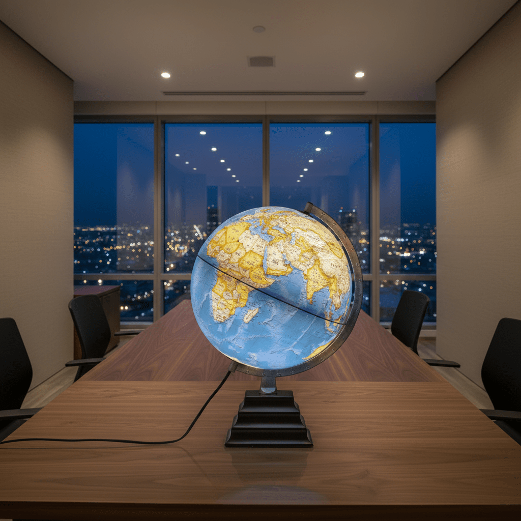 Waypoint Geographic Pacific Plus 12 - Inch Illuminated Desktop Globe - Desk Globes - GlobeStore.com - WP21010