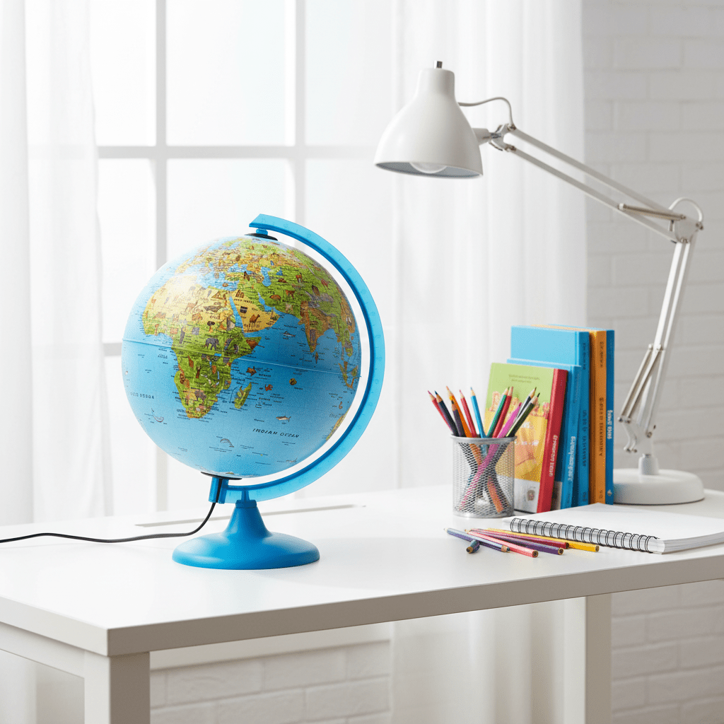 Waypoint Geographic Safari Explorer Blue Animals 10 - Inch Illuminated Globe - Globes for Kids - GlobeStore.com - WP12101