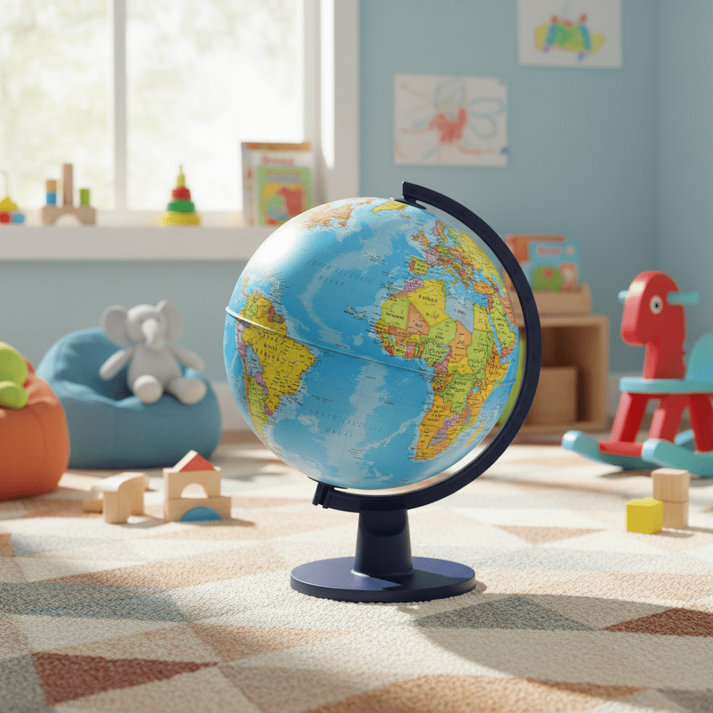 Waypoint Geographic Scout Plus 12 - Inch Kids Desktop Globe with Bonus Map - Globes for Kids - GlobeStore.com - WP11001