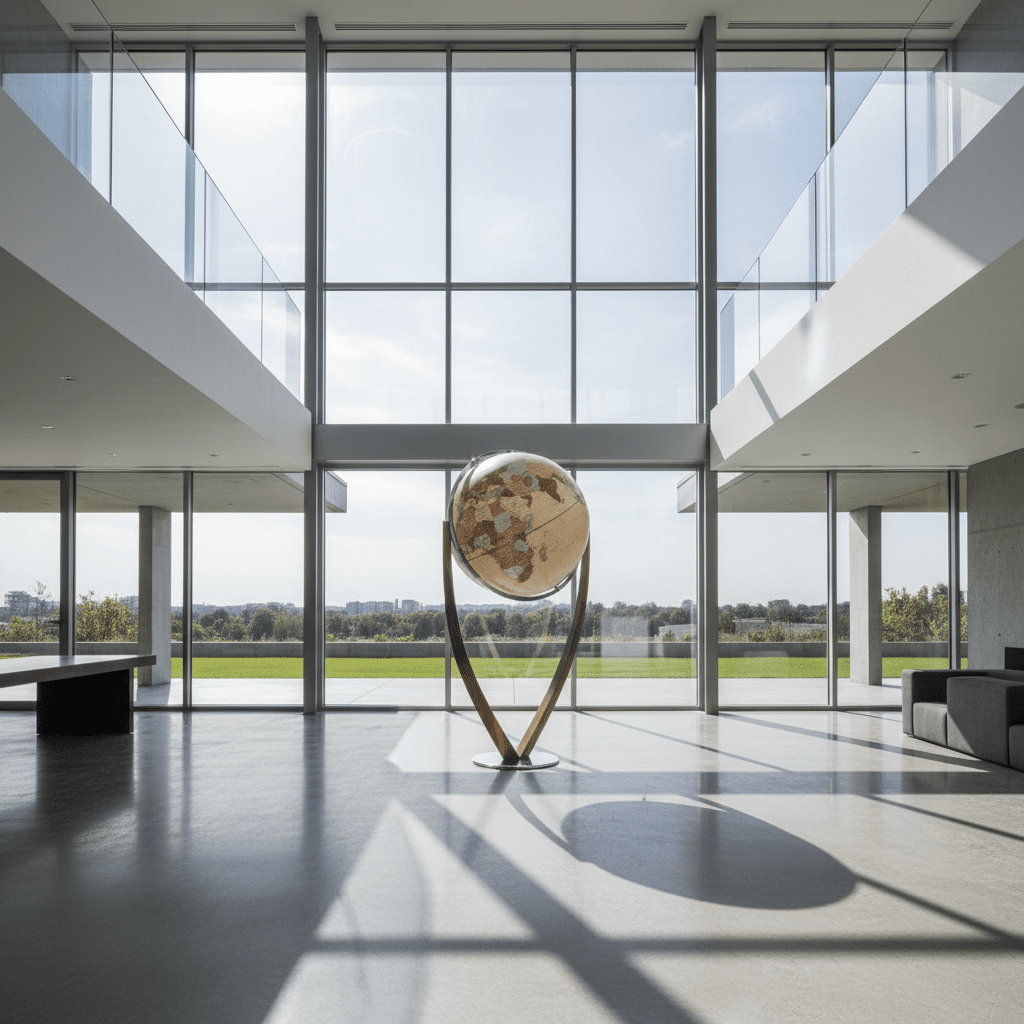 Waypoint Geographic Versus 24 - Inch Floor Standing Globe with Walnut "V" Stand - Floor Globes - GlobeStore.com - WP61121