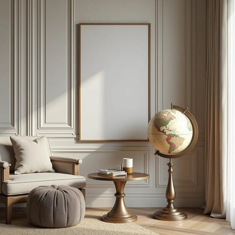 Luxury Floor Standing Globes - Globos terrestres de lujo de pie para hogares refinados en todas partes