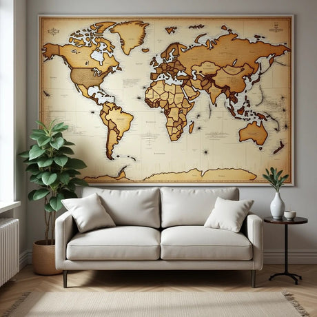 Antique Cartography Decor - How Antique Cartography Decor Elevates Modern Interiors