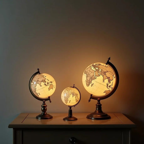 Illuminated Antique Globes - How to Showcase Illuminated Antique Globes in Modern Decor