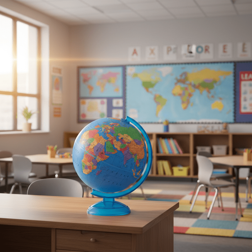 Replogle Adventurer 12 - Inch Blue Ocean Raised Relief Desktop Globe - Globes for Kids - GlobeStore.com - 37500