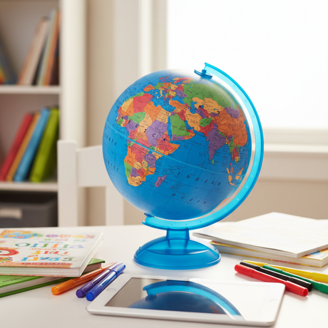 Replogle Adventurer 12 - Inch Blue Ocean Raised Relief Desktop Globe - Globes for Kids - GlobeStore.com - 37500