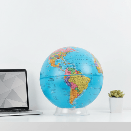 Replogle Apollo 9 - Inch Blue Ocean Free - Mount Desktop Globe - Globes for Kids - GlobeStore.com - 50518