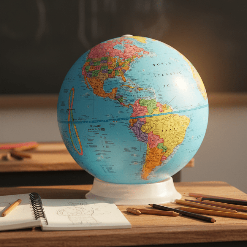 Replogle Apollo 9 - Inch Blue Ocean Free - Mount Desktop Globe - Globes for Kids - GlobeStore.com - 50518