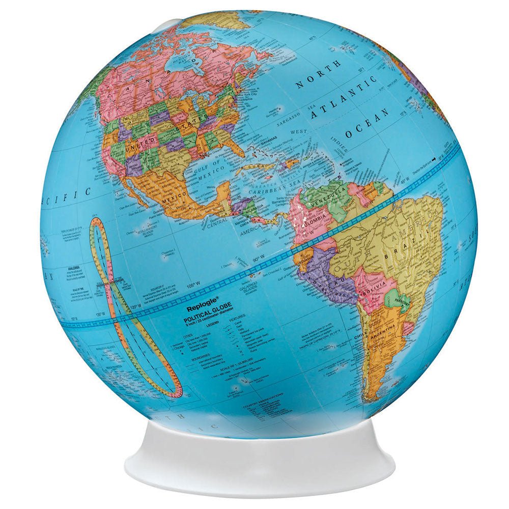 Replogle Apollo 9 - Inch Blue Ocean Free - Mount Desktop Globe - Globes for Kids - GlobeStore.com - 50518