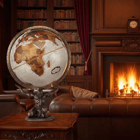 Replogle Atlas 12 - Inch Bronze Metallic Desktop Globe with Resin Stand - Desk Globes - GlobeStore.com - 37600