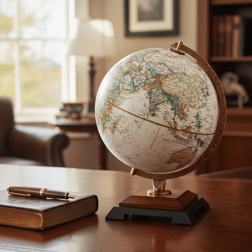 Replogle Bingham 12 - Inch Antique Desktop Globe (National Geographic Series) - Desk Globes - GlobeStore.com - 39506