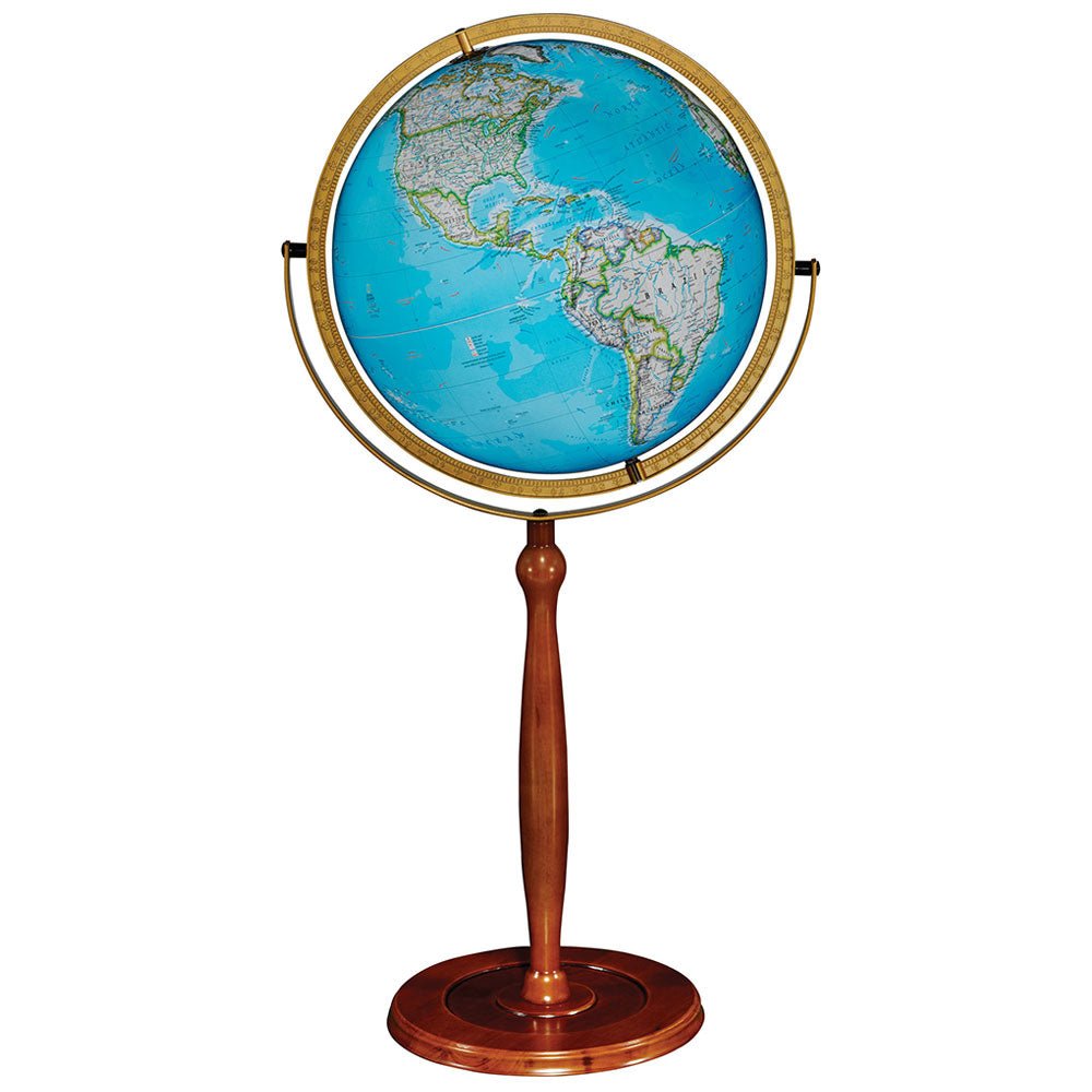 Replogle Chamberlin 16 - Inch Illuminated Blue Ocean Floor Globe (National Geographic Series) - Floor Globes - GlobeStore.com - 87803