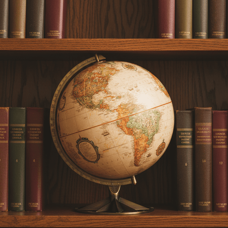 Replogle Compass Rose 12 - Inch Antique Ocean Raised Relief Desktop Globe - Desk Globes - GlobeStore.com - 36518