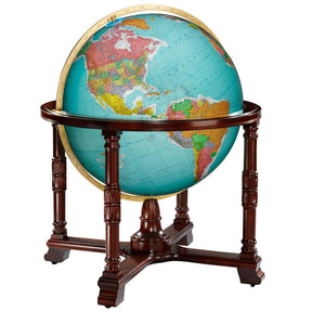 Replogle Diplomat 32 - Inch Blue Ocean Illuminated Floor Globe - Floor Globes - GlobeStore.com - 65325