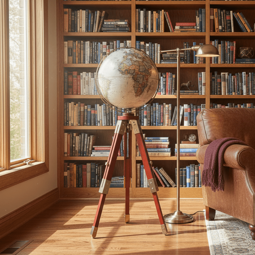 Replogle Eaton III 16 - Inch Floor Globe with Adjustable Tripod Stand - Floor Globes - GlobeStore.com - 24813