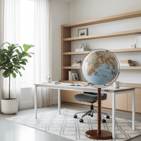 Replogle Edinburgh II 16 - Inch Blue Ocean Raised Relief Floor Globe - Floor Globes - GlobeStore.com - 26824